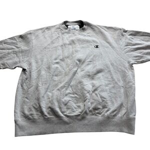 Champion Eco Authentic Mens Gray Crewneck Sweatshirt Size 2XL Tall‎